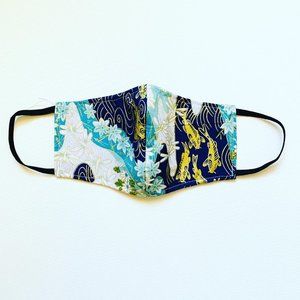 NEW Handmade Koi Dragonfly Print Mask